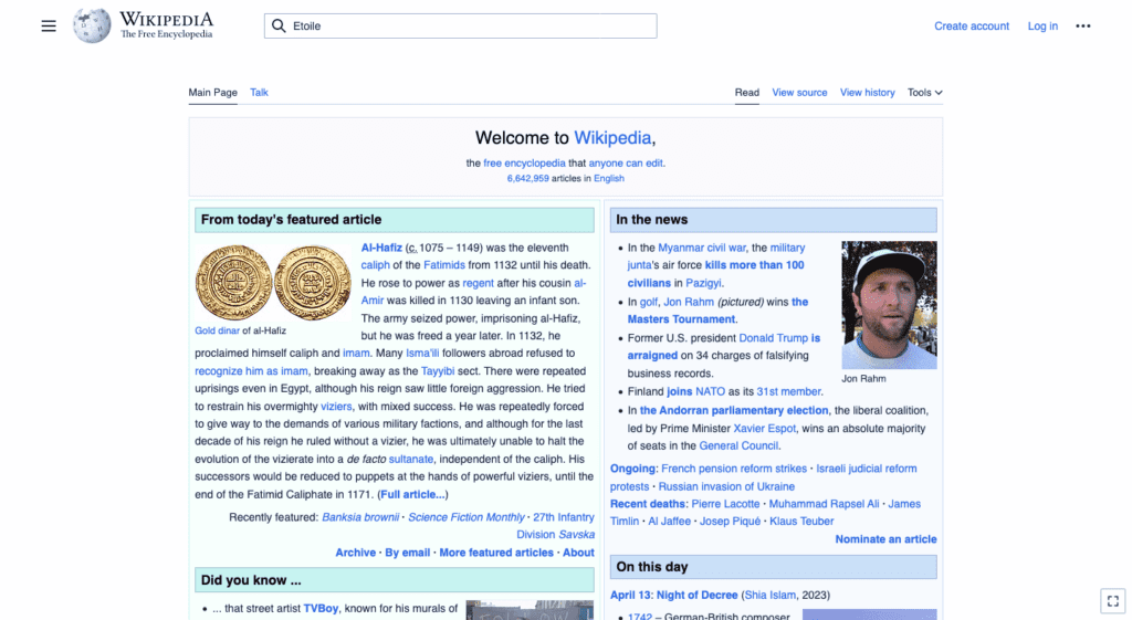 Wikipedia Website Image